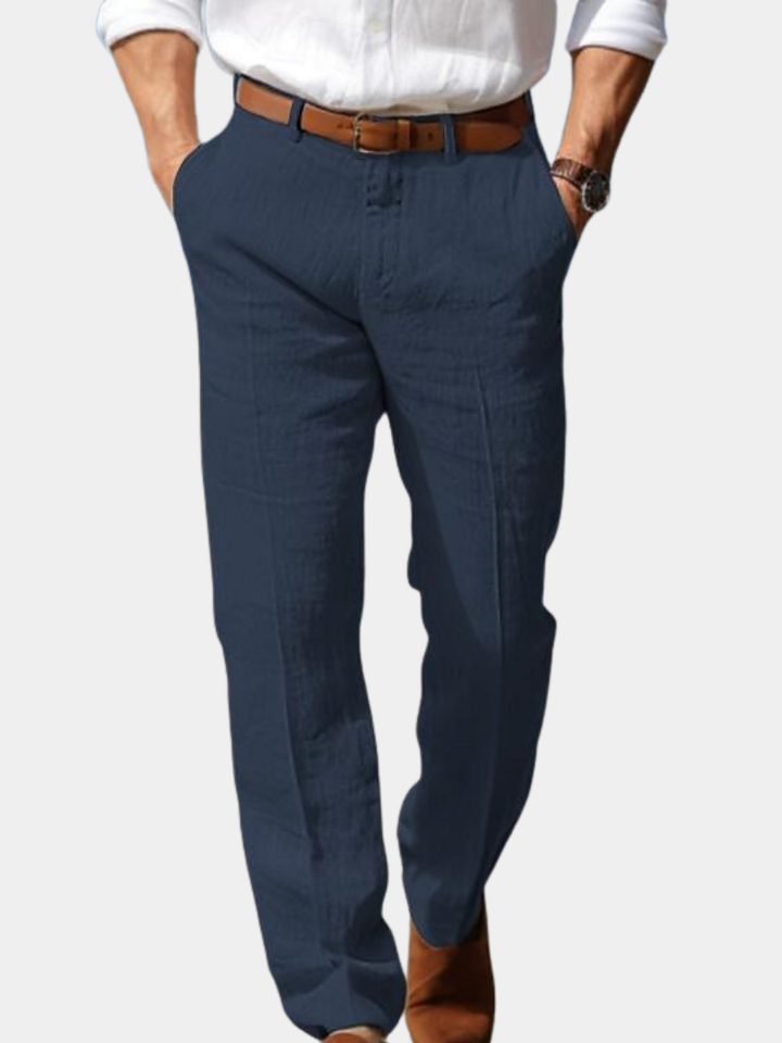 PREMIUM LINEN LUXURY MEN'S PANTS (WITH BELT LOOPS)