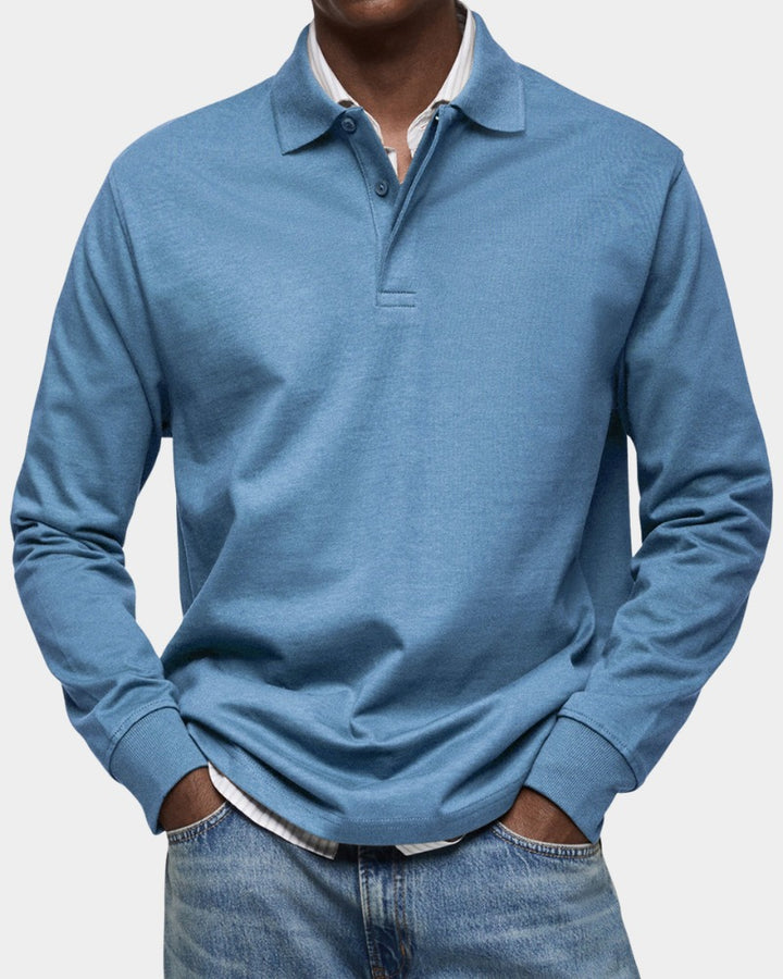 Klassisches Langarm-Polo-Shirt