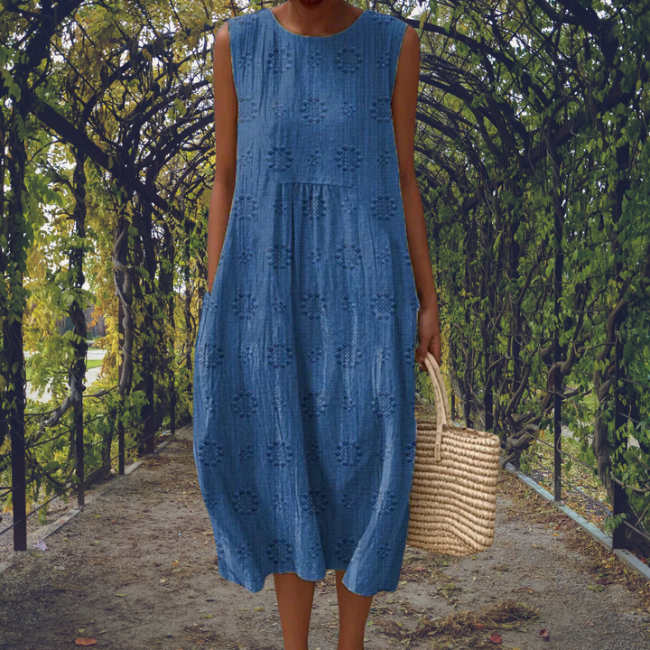 Ginevra | Vestido Maxi Sin Mangas con Bolsillos