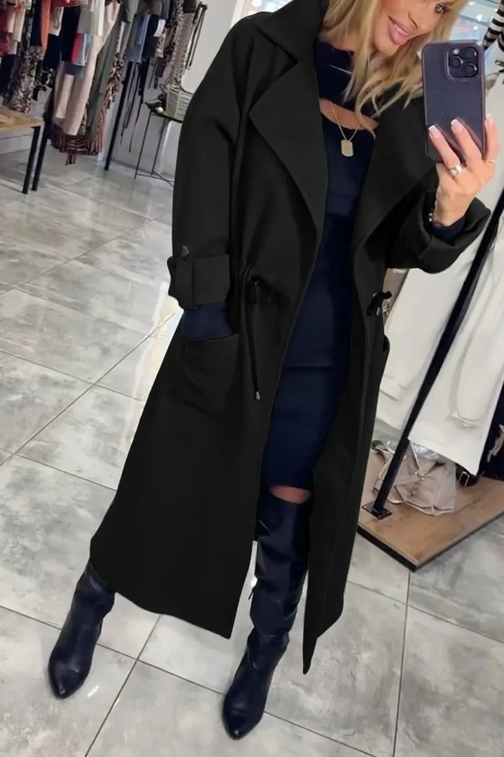 Trench-coat long décontracté et élégant