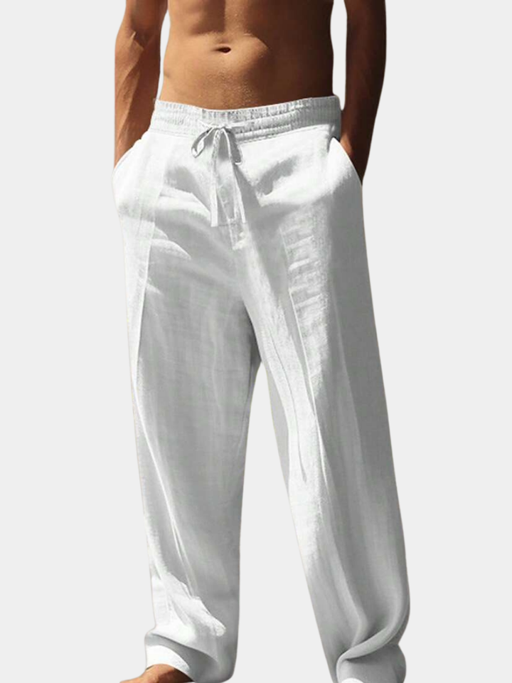 LIGHT LINEN PANTS WITH DRAWSTRING