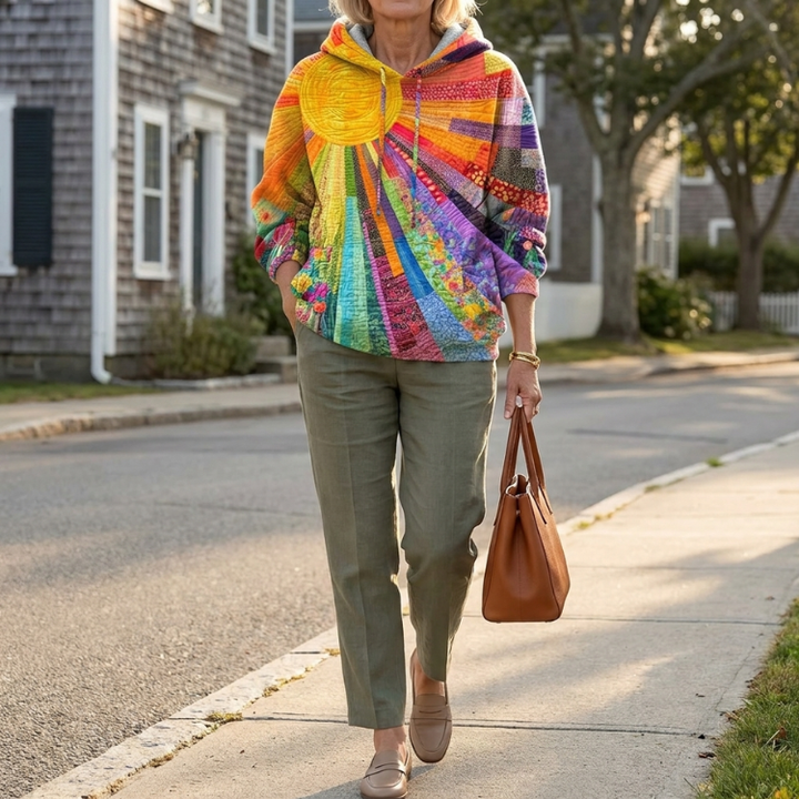 Amanda Wildflower Quilted Hoodie