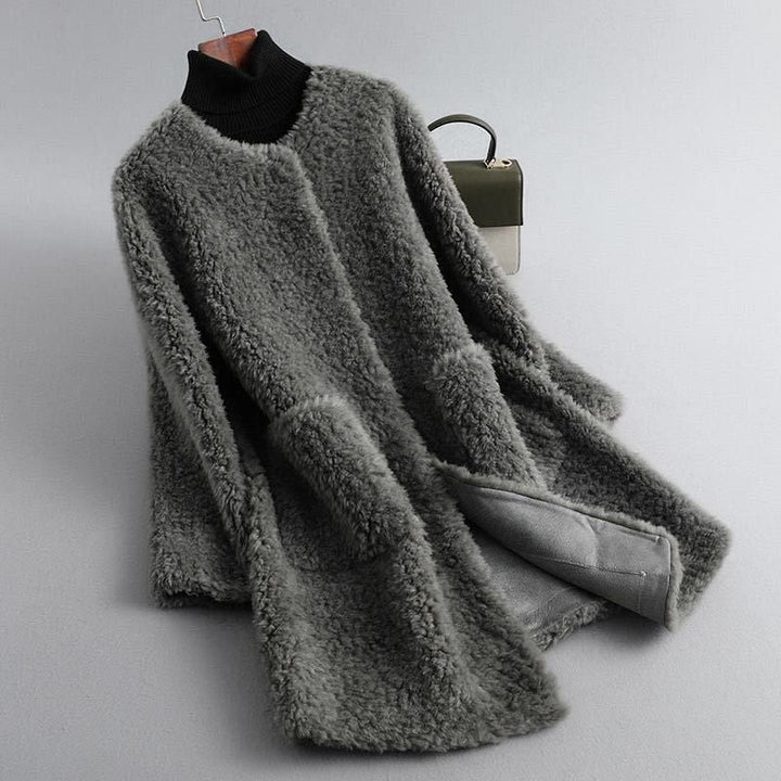 Manteau en peau lainée Olivia Couture