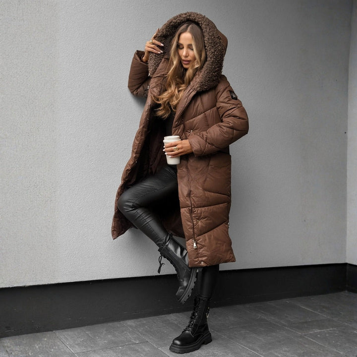 Manteau matelassé à capuche pour une élégance hivernale