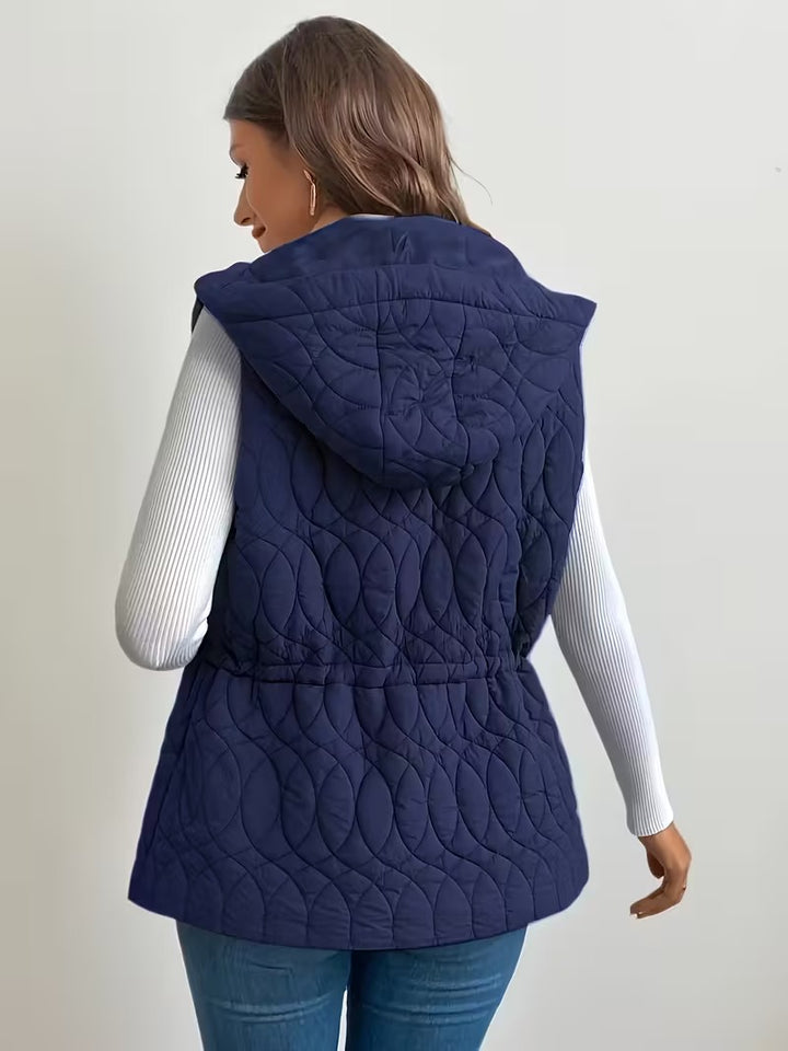 Gilet à capuche zippé d'hiver