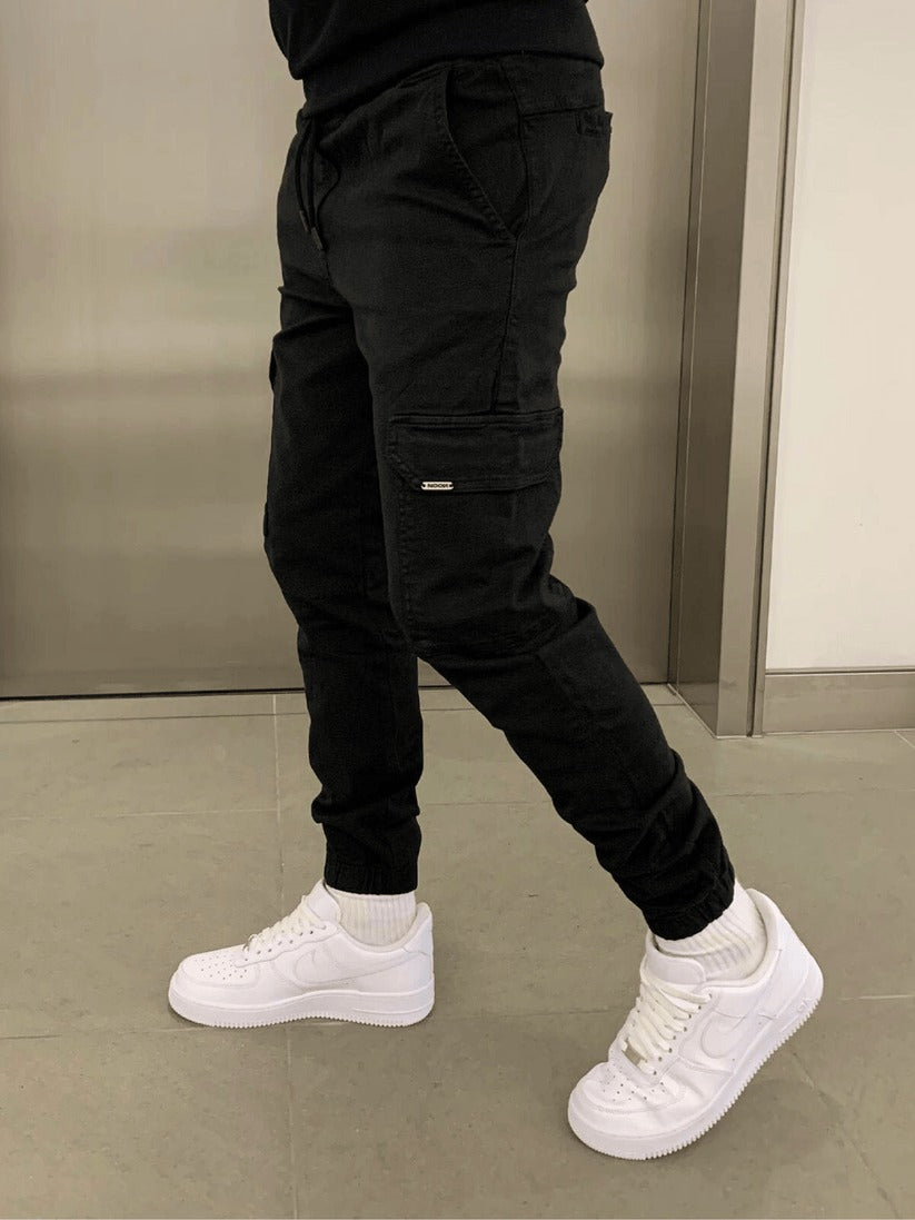Pantalon cargo taille élastique
