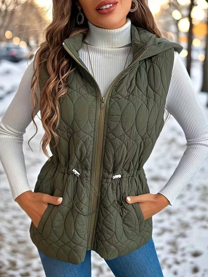 Gilet à capuche zippé d'hiver