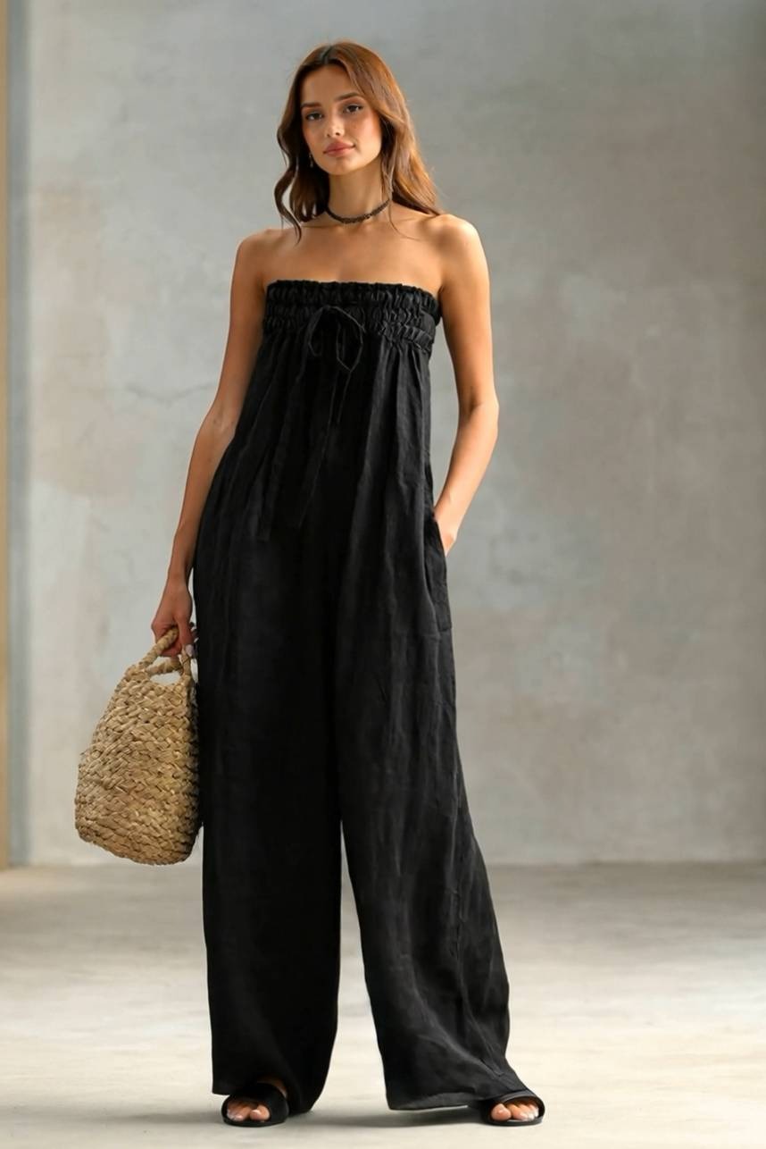 Combinaison bustier à plis