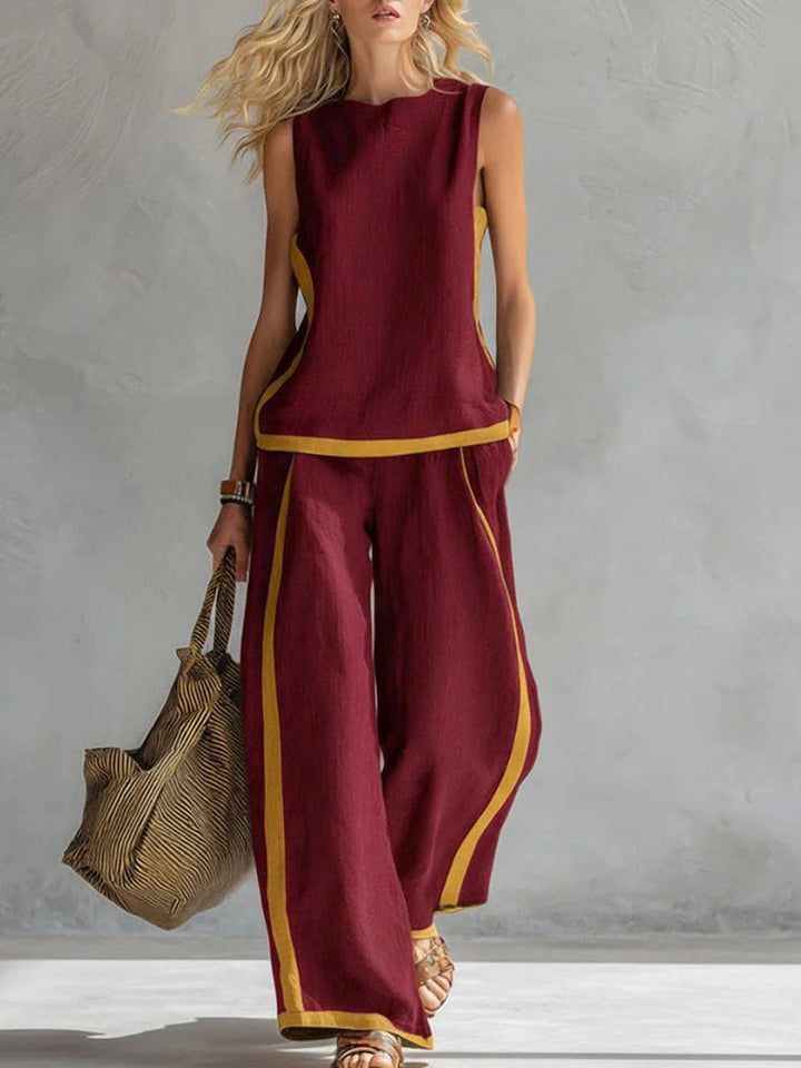 Ensemble deux pièces débardeur et pantalon large