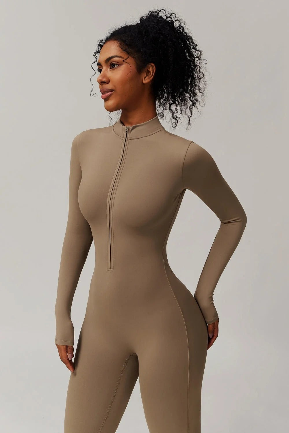 Combinaison de sport zippé manches longues