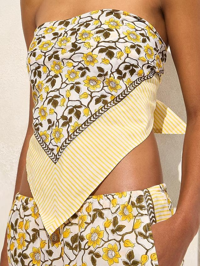 Ensemble pantalon à imprimé jonquille