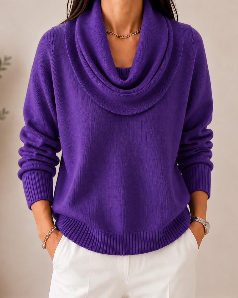 Caralina™ | Suéter de Punto con Cuello de Cowl Elegante