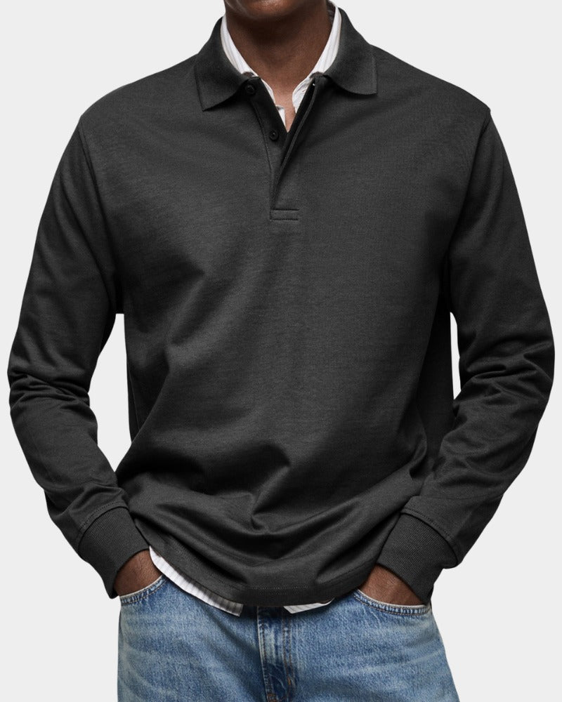 Klassisches Langarm-Polo-Shirt