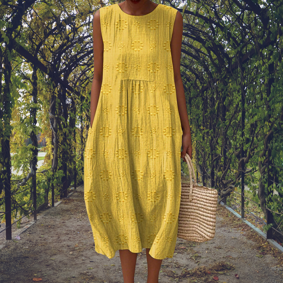 Ginevra | Vestido Maxi Sin Mangas con Bolsillos