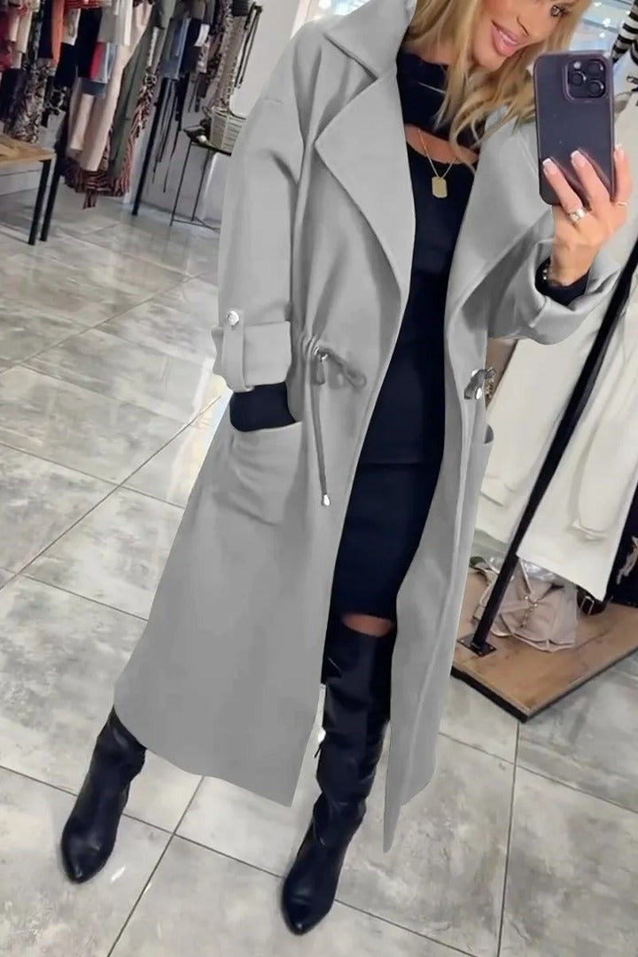 Trench-coat long décontracté et élégant