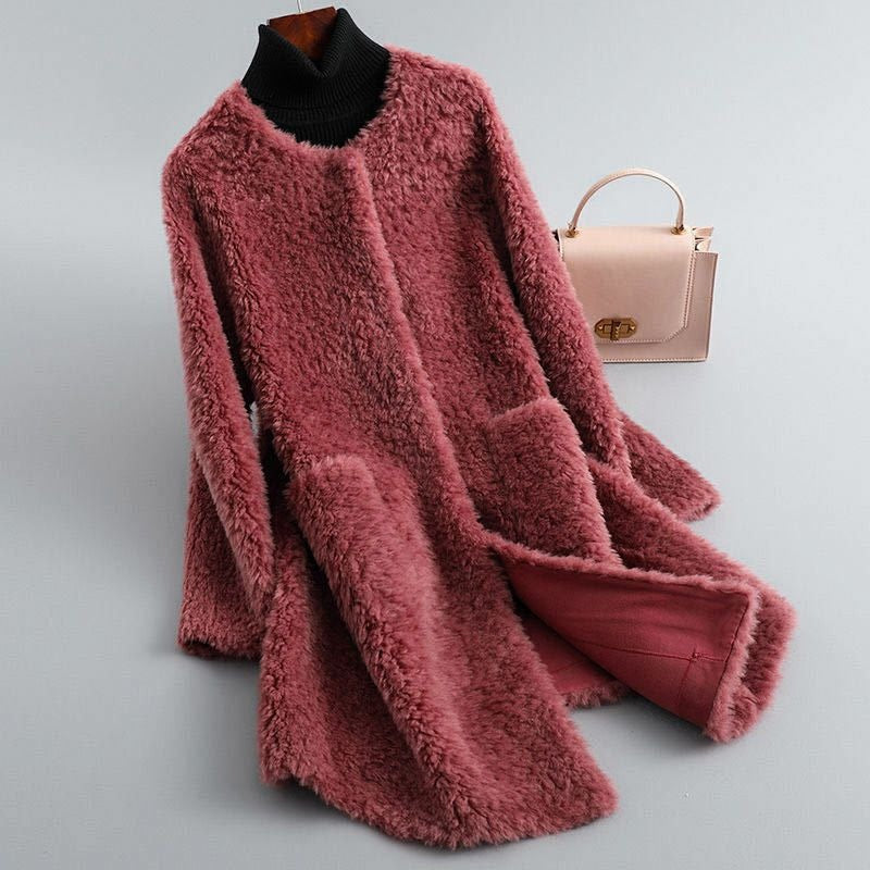 Manteau en peau lainée Olivia Couture