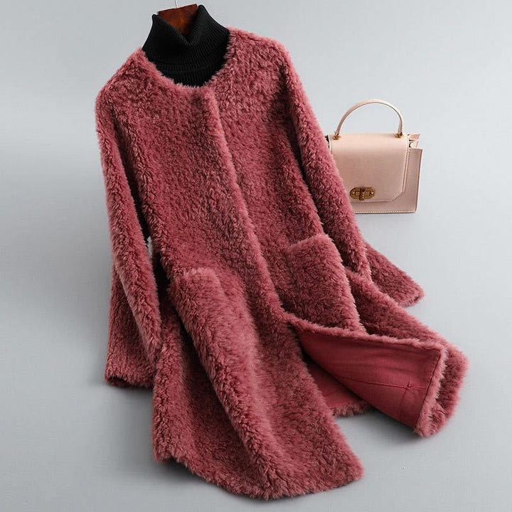 Manteau en peau lainée Olivia Couture