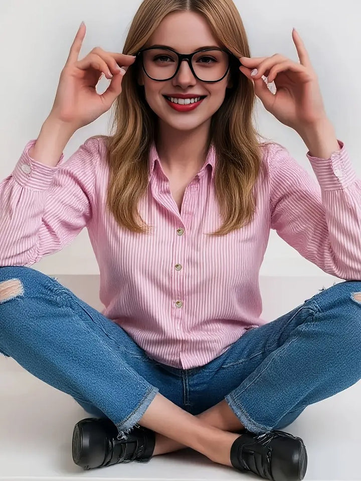 Chemise Élégante à Rayures pour Femme