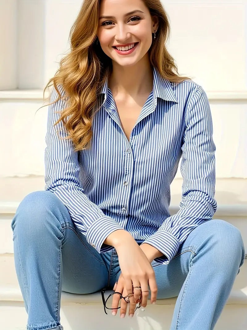 Chemise Élégante à Rayures pour Femme
