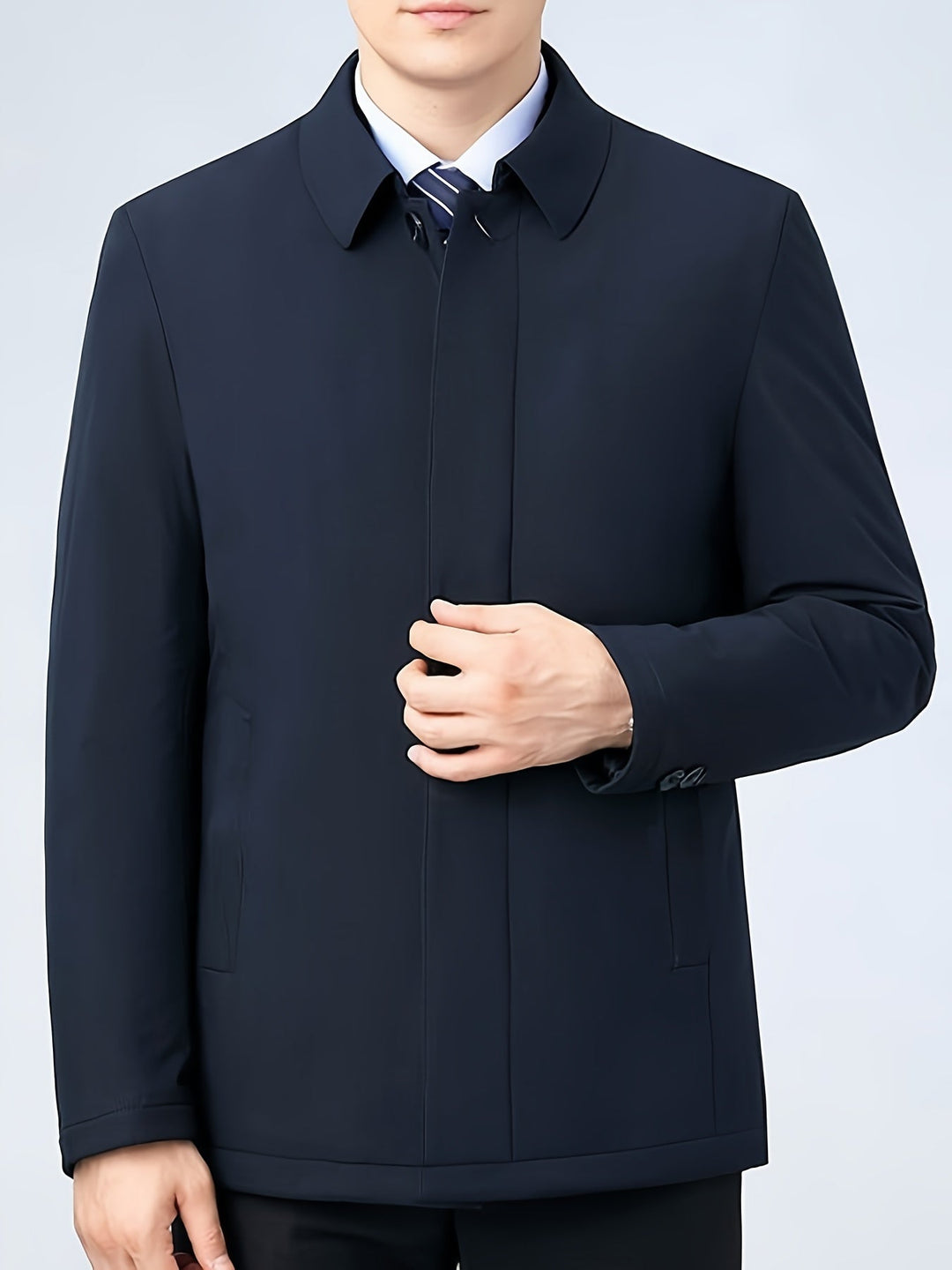 Reversible Collar Zipper Jacket