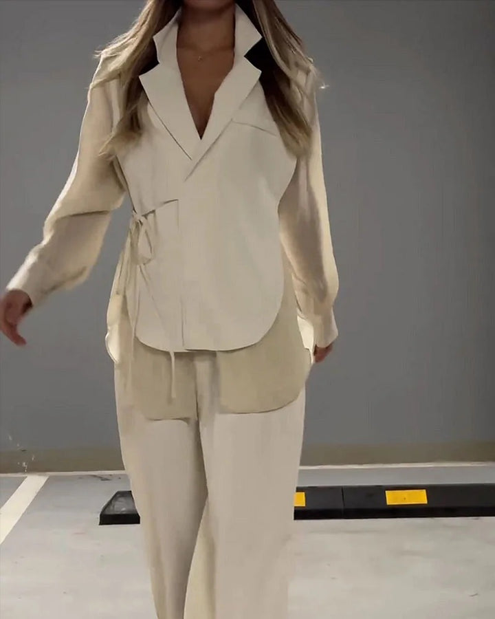 Ensemble deux pièces chemise et pantalon – Léger et respirant