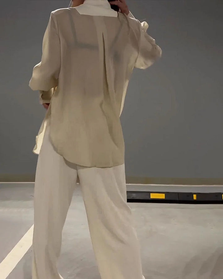 Ensemble deux pièces chemise et pantalon – Léger et respirant