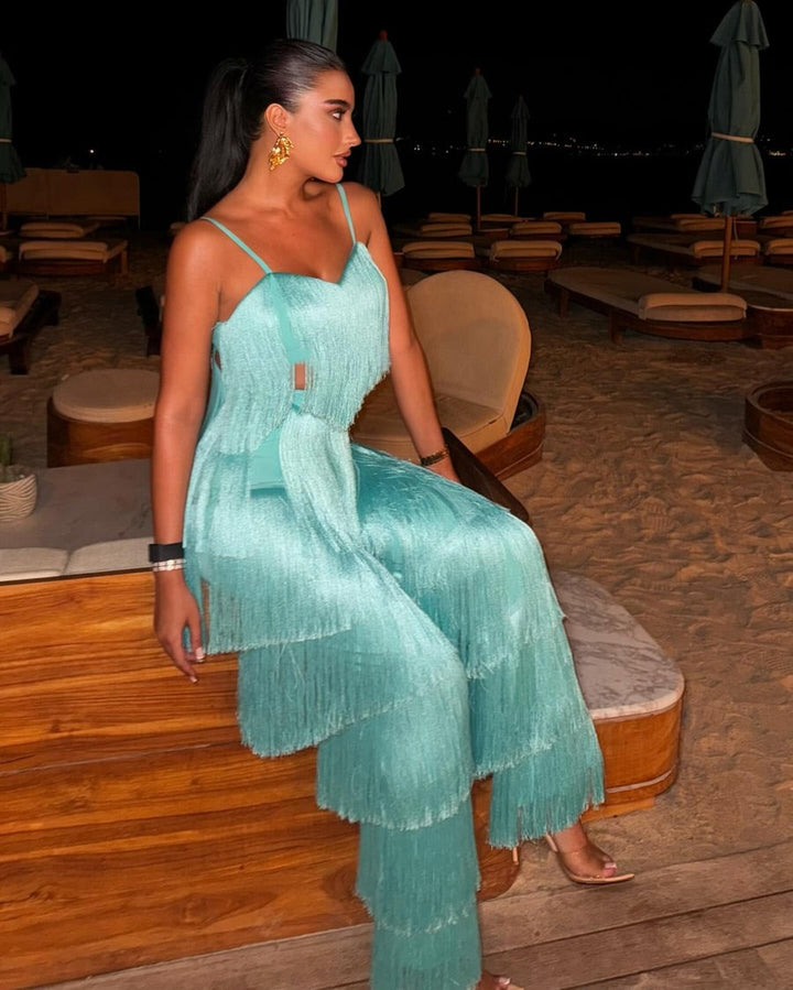 Tenue de soirée chic - Ensemble à franges