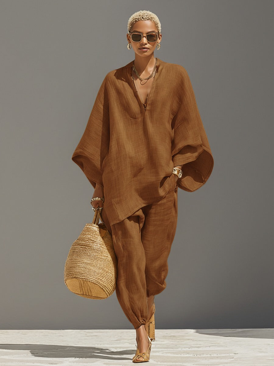 Ensemble en lin style décontracté