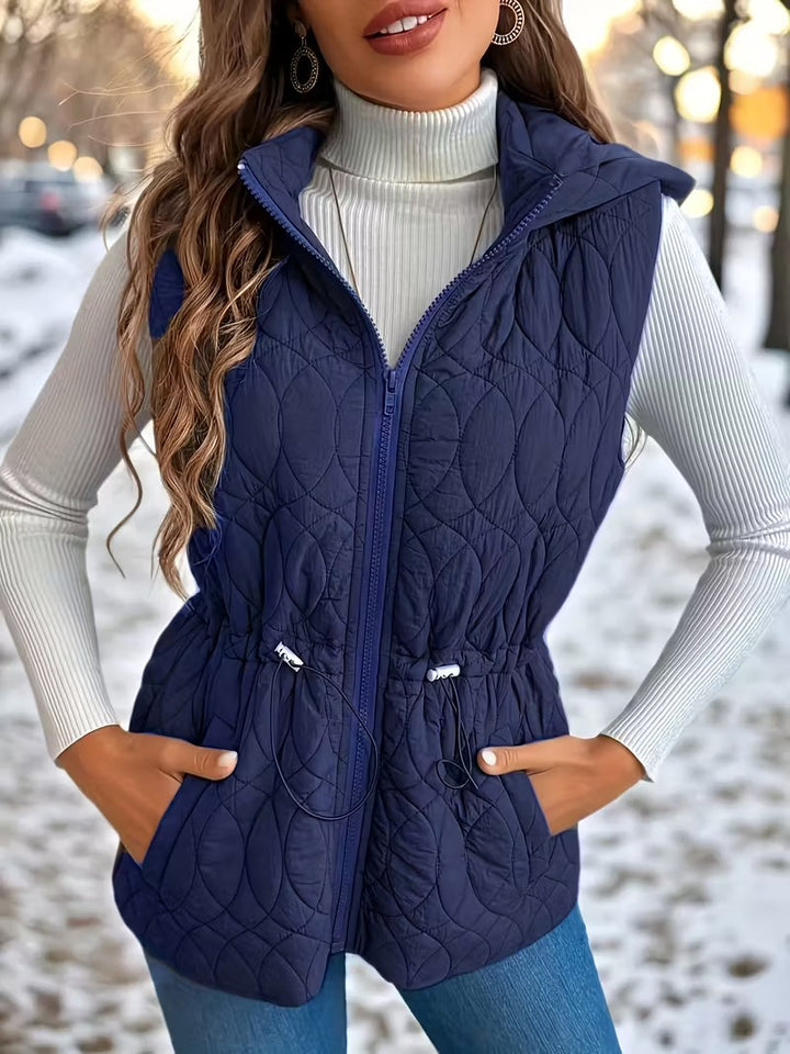 Gilet à capuche zippé d'hiver
