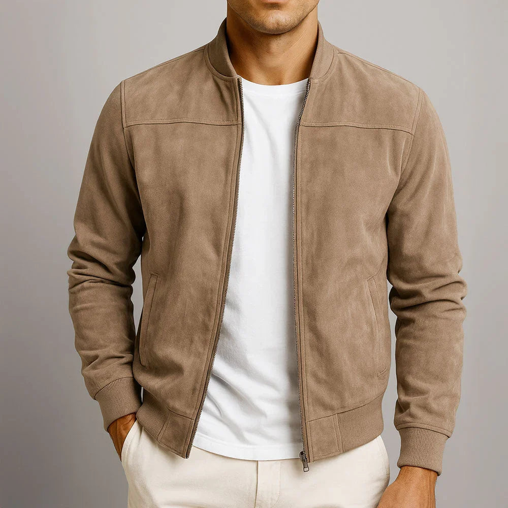 Riviera — Men’s Suede Bomber Jacket