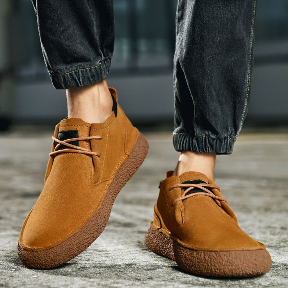 Baskets montante en daim