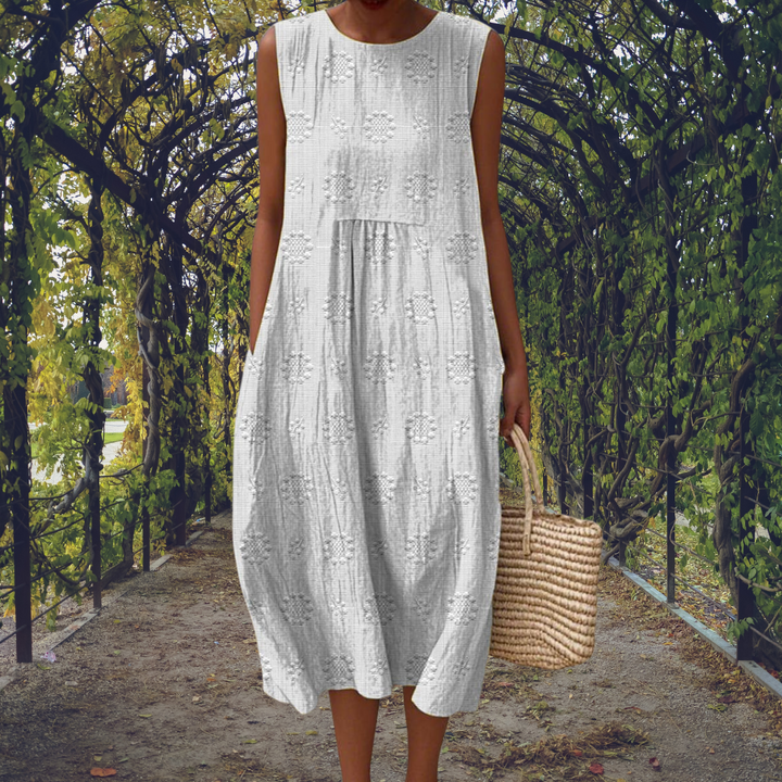 Ginevra | Vestido Maxi Sin Mangas con Bolsillos