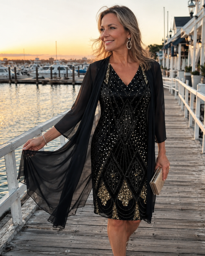 Kalie™ Vestido Elegante de Dos Piezas