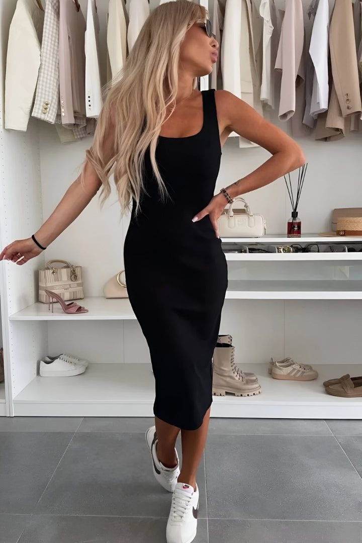 Robe midi et cardigan confortables