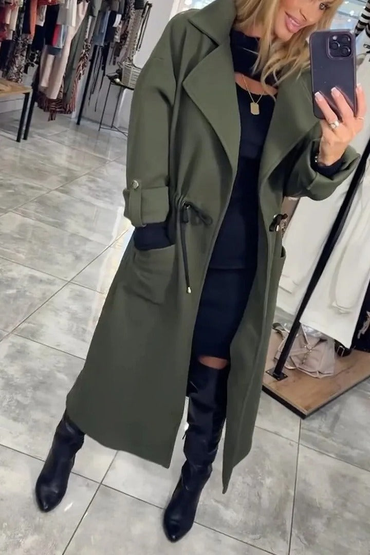 Trench-coat long décontracté et élégant