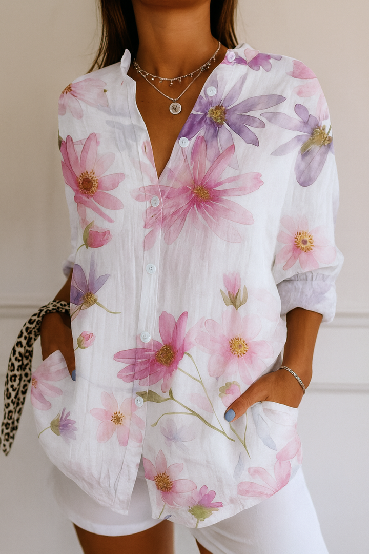Concetta | Blouse with Colorful Pattern