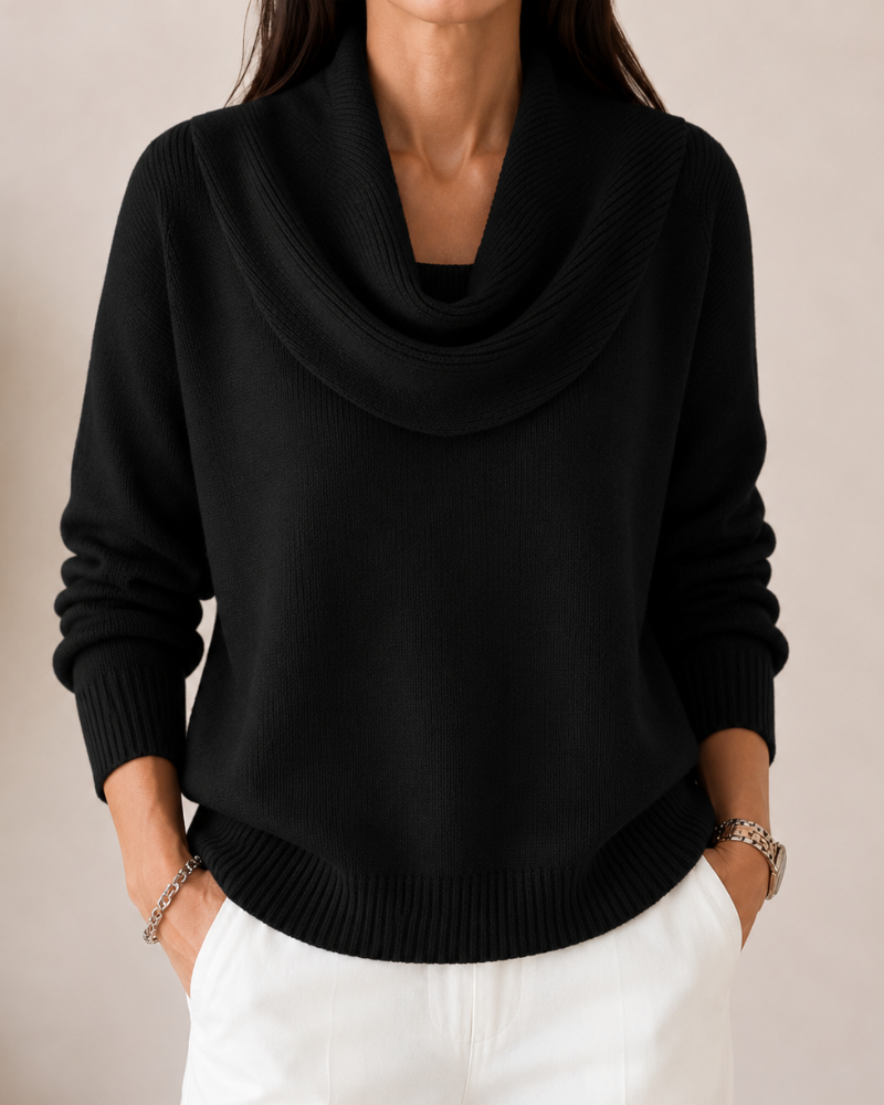 Caralina™ | Suéter de Punto con Cuello de Cowl Elegante