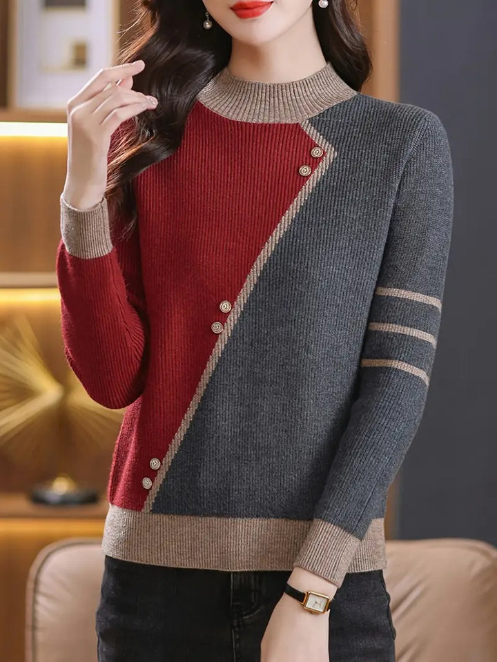 Pull col roulé épais pour femme