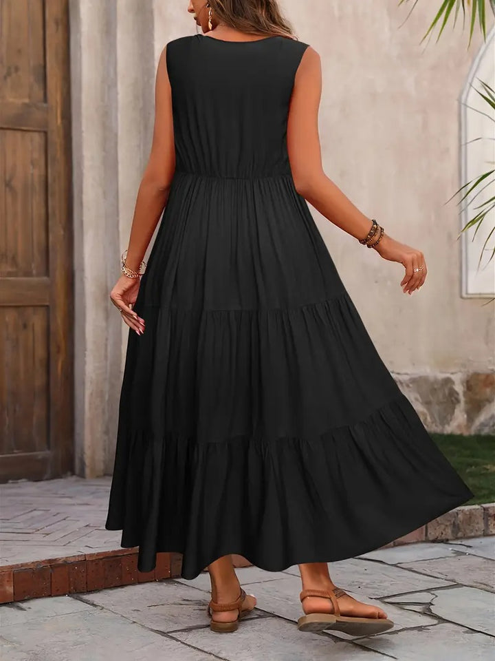 Robe débardeur ample sans manches décontractée