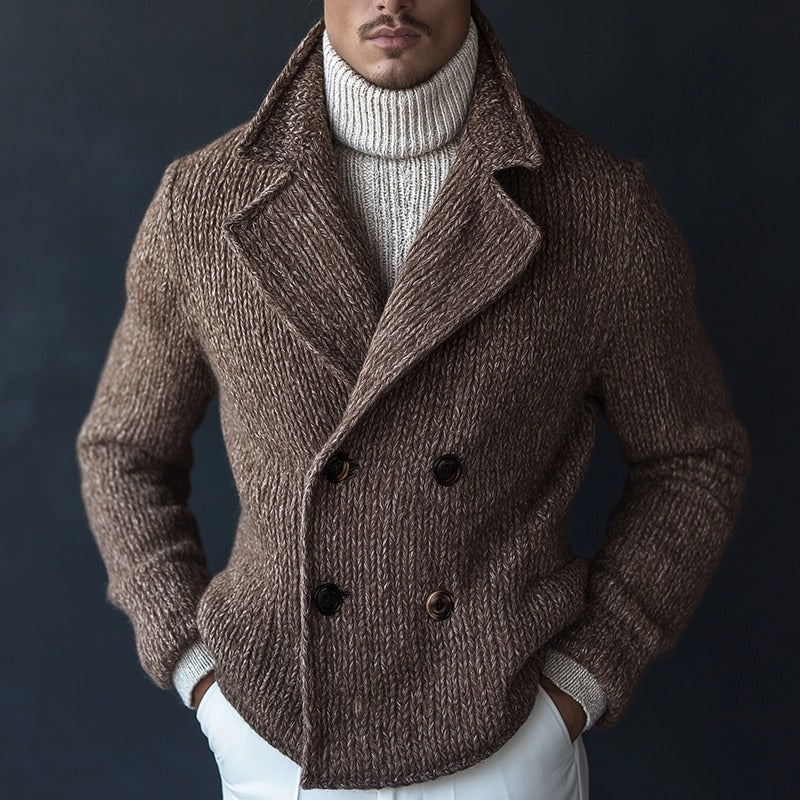 Veste croisée décontractée vintage en tricot
