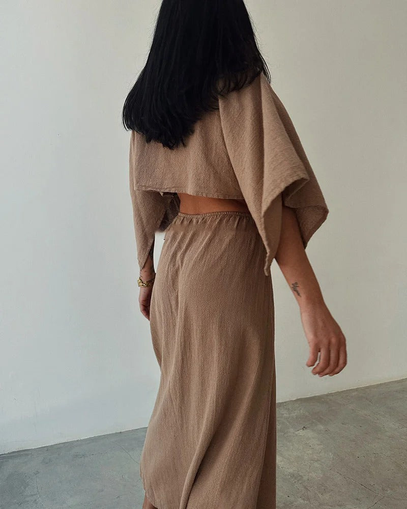 Ensemble chic en coton et lin