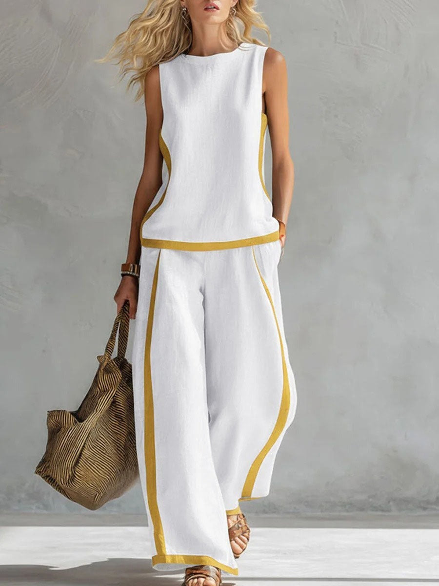 Ensemble deux pièces débardeur et pantalon large