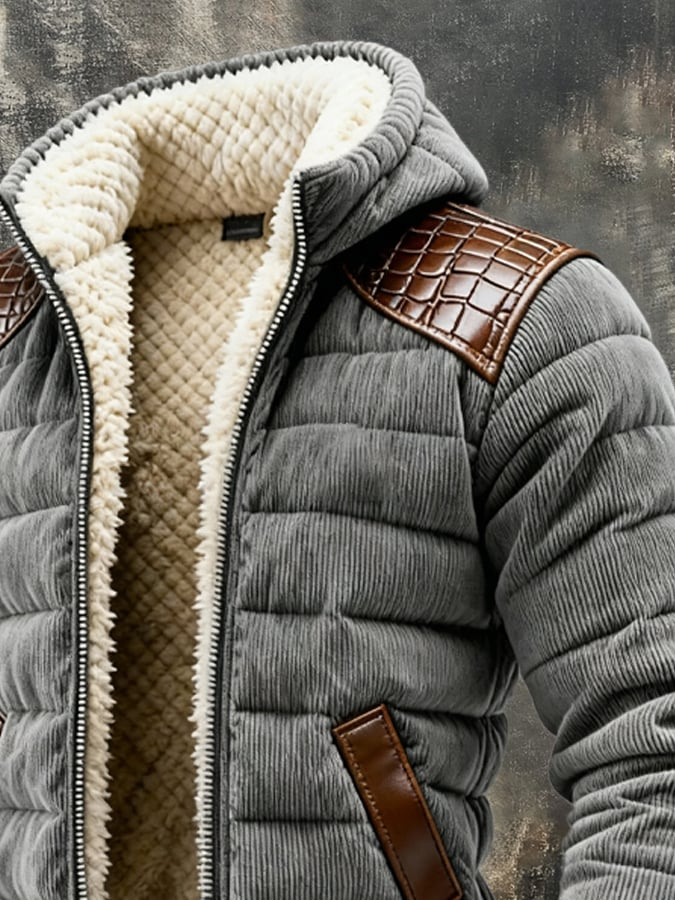 Veste matelassée rétro doublure polaire