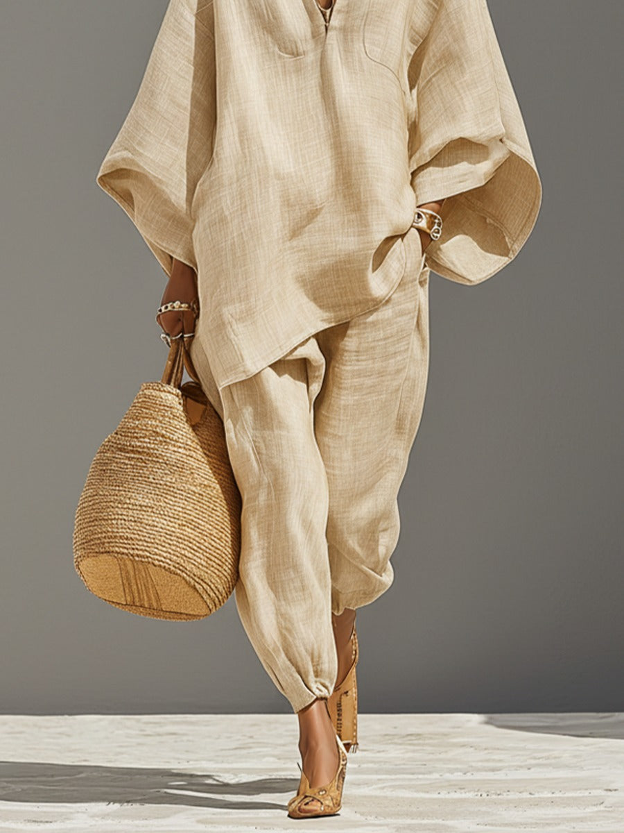 Ensemble en lin style décontracté