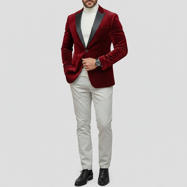 Blazers d'affaires pour hommes en velours