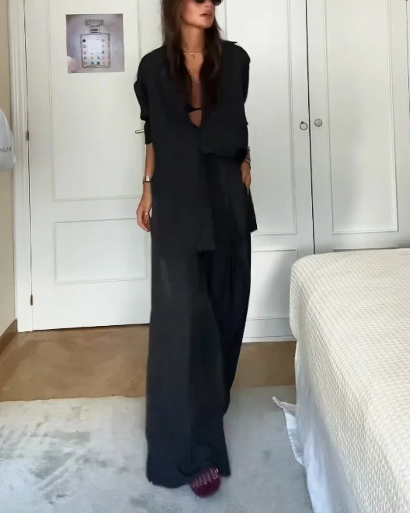Ensemble deux pièces chemise et pantalon confortables