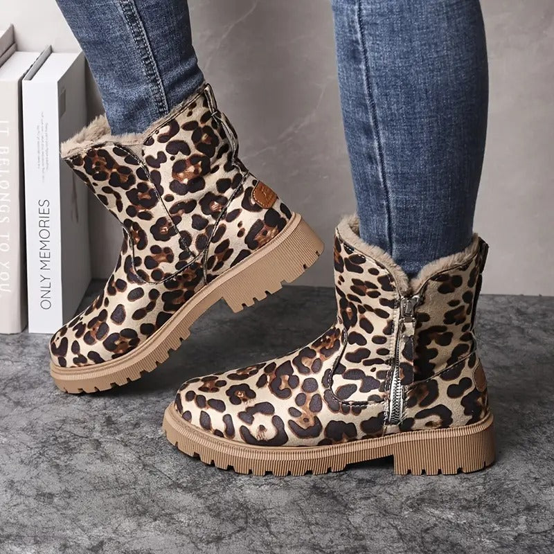 Bottes d'hiver pour femmes avec doublure plush