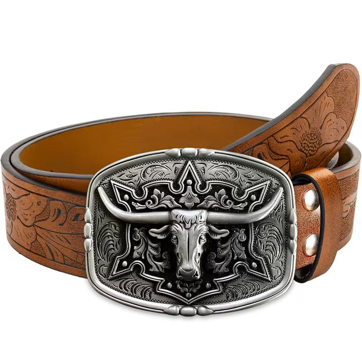 Silver Longhorn Belt