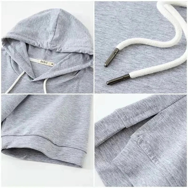 Sweat à capuche à manches courtes