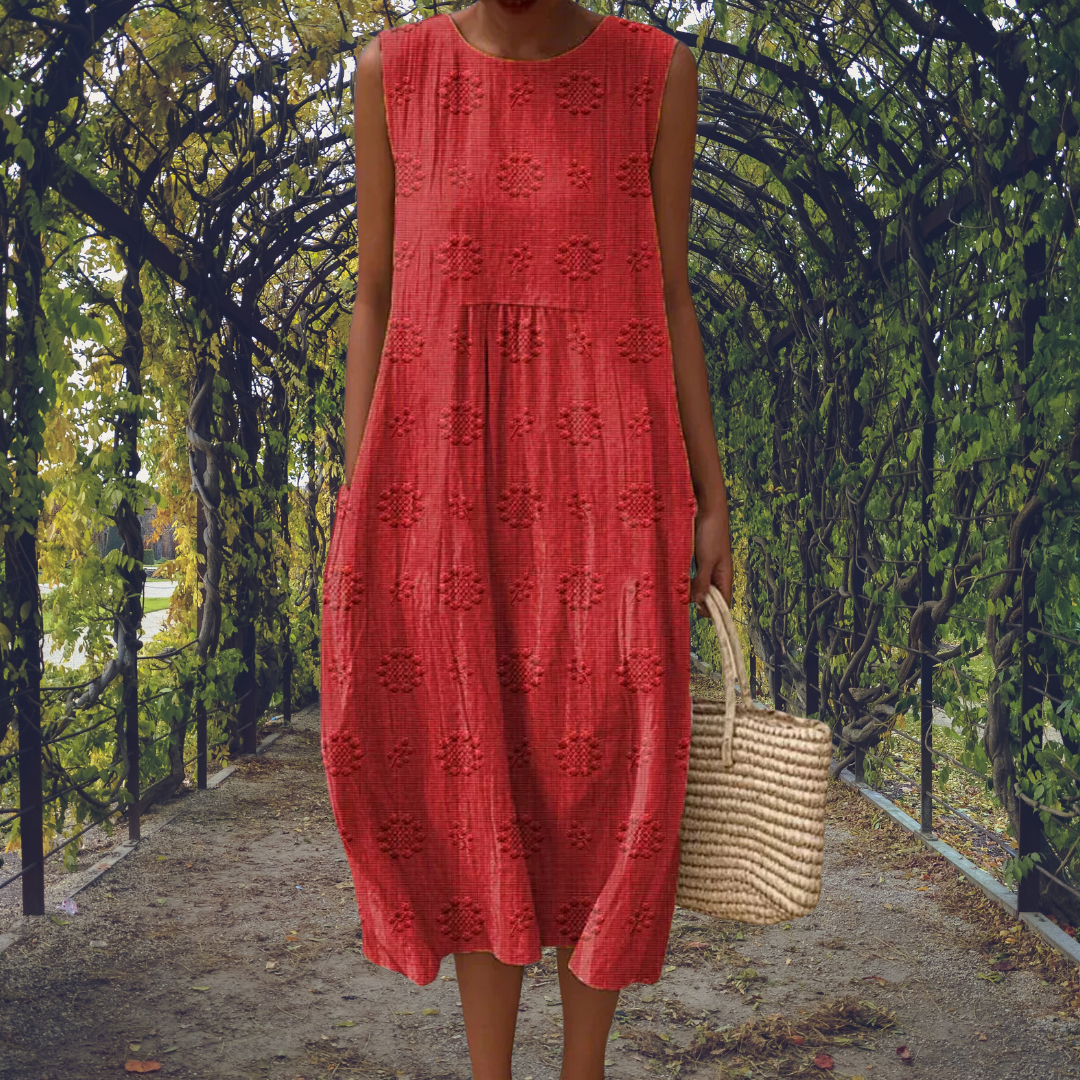 Ginevra | Vestido Maxi Sin Mangas con Bolsillos